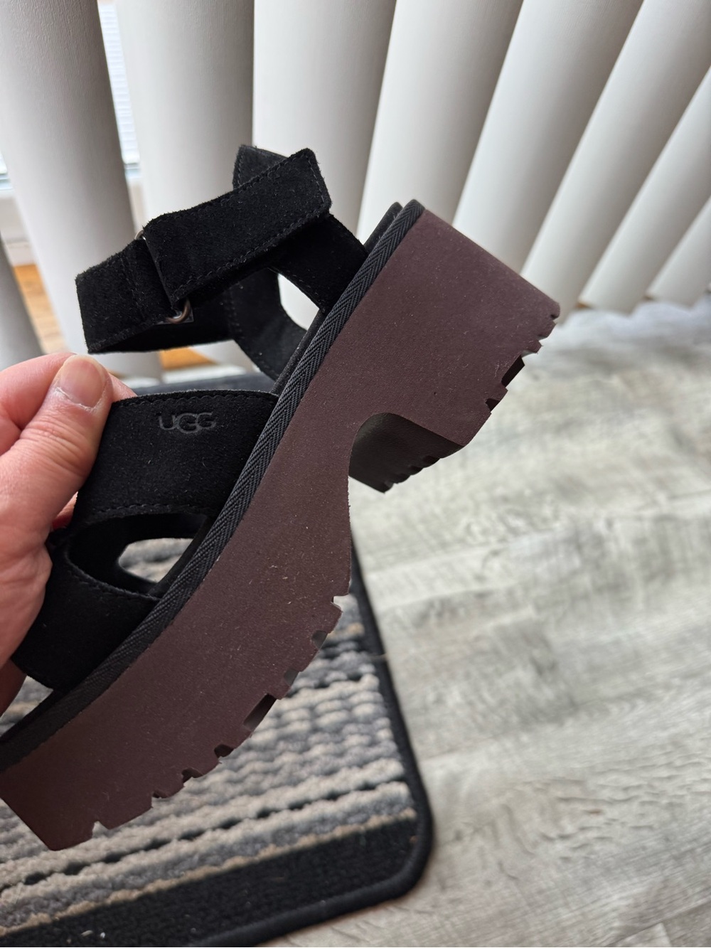 UGG New Heights Ankle Strap Heeled Platform Sandals - Picture 7 of 12